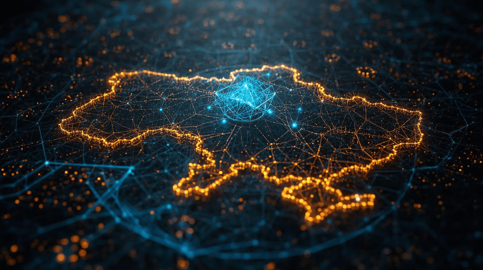 „Ilustracija koncepta AI suvereniteta: veštačka inteligencija kao državni resurs, sa simbolima infrastrukture, mreža i digitalne nezavisnosti.“