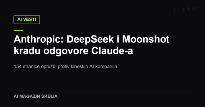 Anthropic optužuje DeepSeek i Moonshot da kradu odgovore Claude-a
